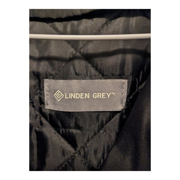 Linden Grey Womens Long Overcoat/Trenchcoat Black Removeable Insulation Size 14R - Picture 3 of 5